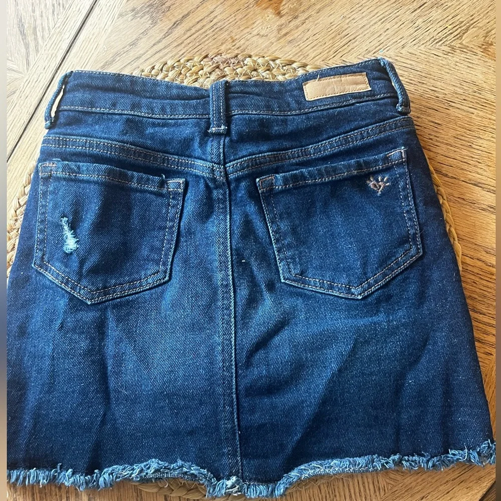 Justice Distressed Denim Mini Skirt Size 10